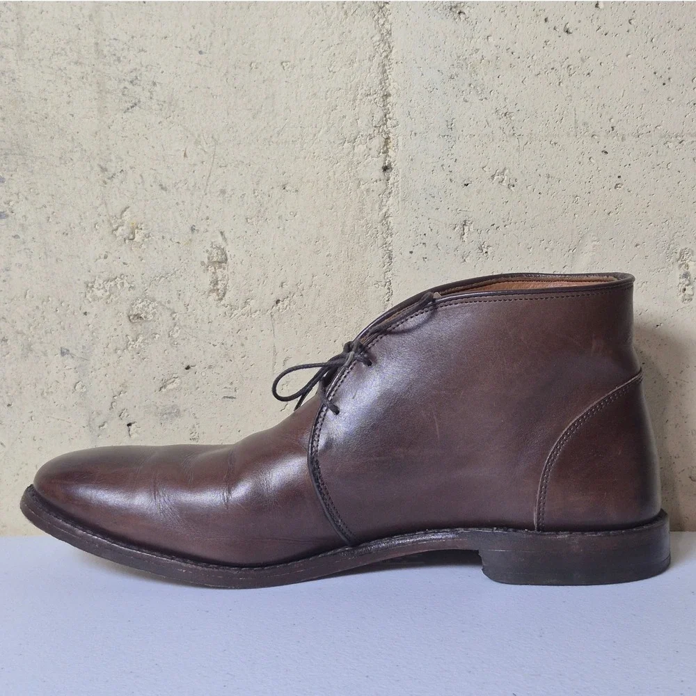 Allen Edmonds Williamsburg Chukka Boots Men 10.5 D Brown Leather Bench Welt 2800